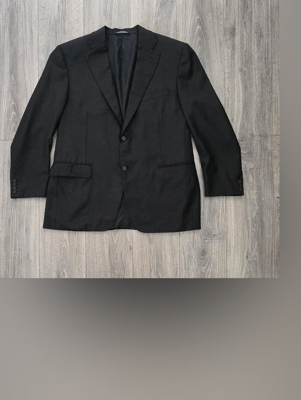 Canali Men's Black Pure Virgin Wool Blazer EU 56R US 46R Made in Italy.